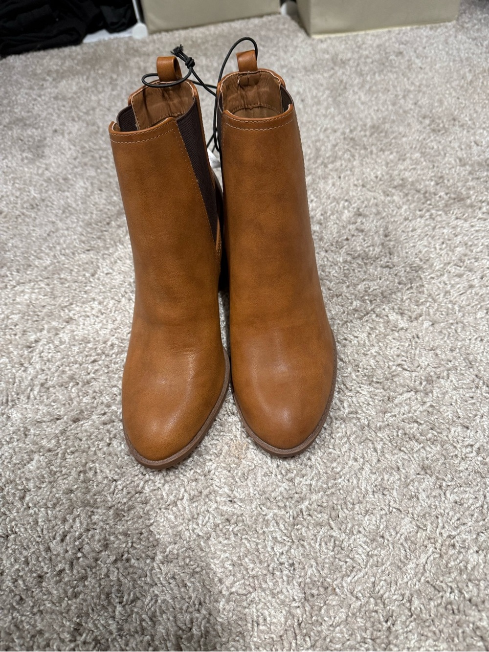 LOFT Tan Chelsea Ankle Booties